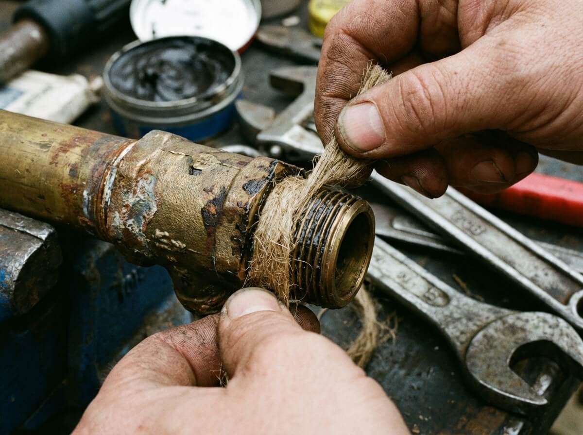 Detailwerk koperen leidingen