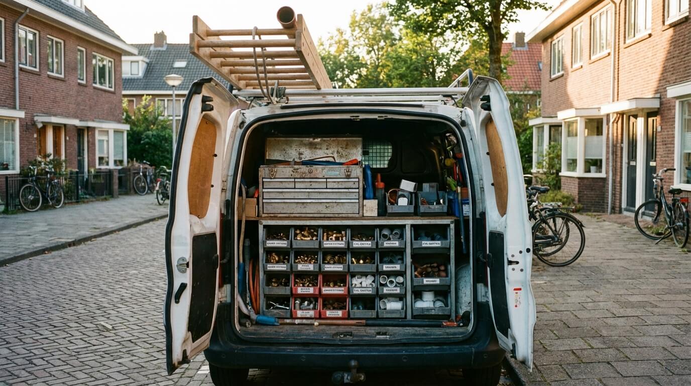Loodgieter aan het werk in Amsterdam